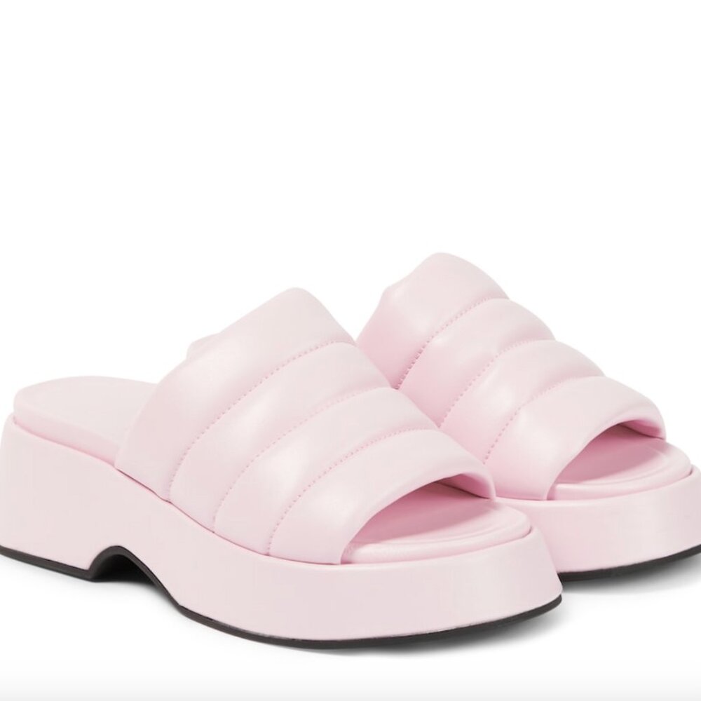 Ganni Retro Platform Sandals Pale Lilac